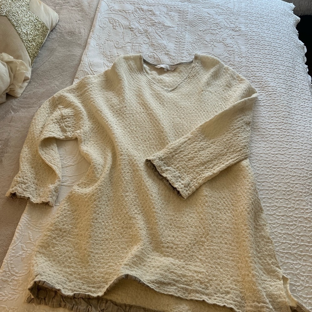 Crown Linen Designs Textured Lagenlook Long Tunic Dress - Picture 13 of 16